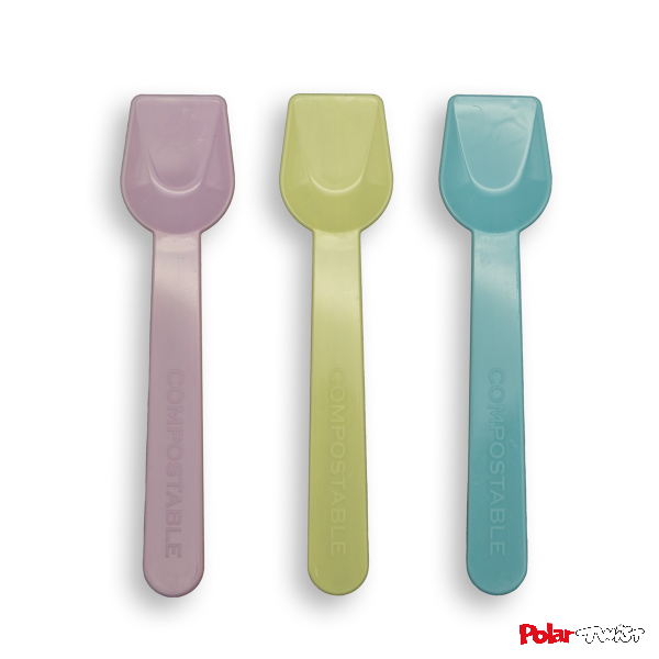 kompostierbare Eisspaten bunt