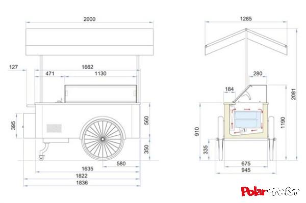 Speiseeiswagen Carrettino